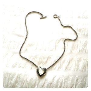 Beautiful sterling silver heart necklace 925